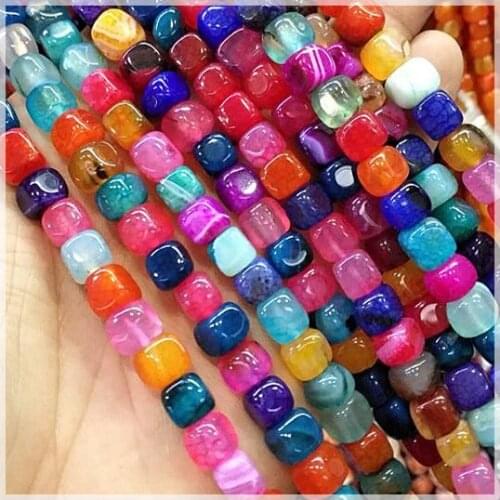 50pcs nature cubic gem stone beads nature semi precious stone wholesale gem stone square shape beads strings size 8x8mm free shi