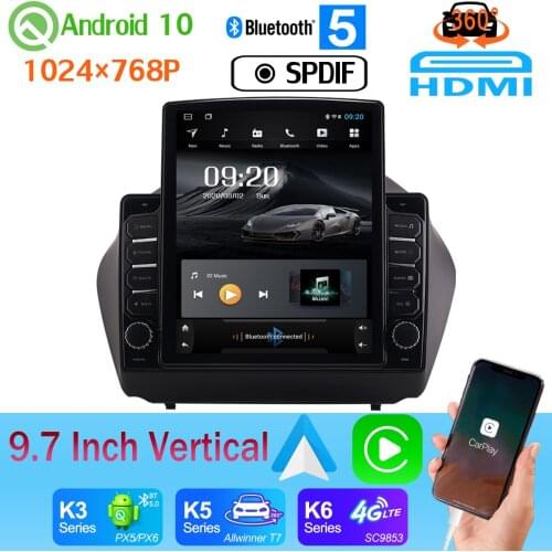 9.7" Tesla Style Android 10 Car Radio GPS Player For Hyundai Tucson IX35 2010 2011 2012 2013 2014 2015 4G LTE WiFi DSP CarPlay