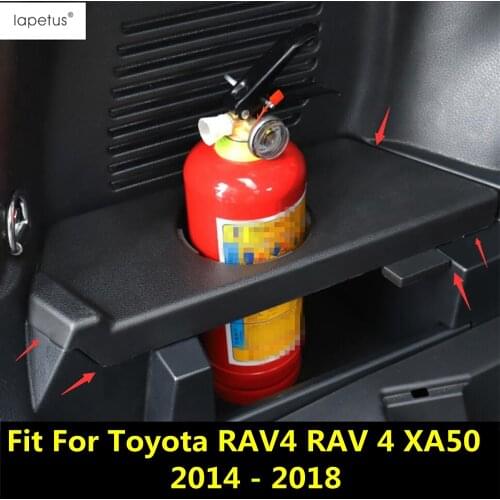 Accessories Fit For Toyota RAV4 RAV 4 2014 - 2018 Car Fire Extinguisher Cup Holder Case Molding Cover Kit Trim Plastic Interior