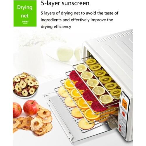 25L Household electric baking box Small food dryer Fruit Vegetable Pet Snack Dehydrated and Air-Dried 5 Layers LED screen 1200W