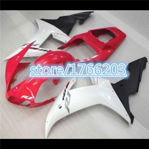 For Red white 02 03 YZF R1 YZF-R1 02-03 YZFR1 red black YZF1000 2002 2003 02 03 Fairing Kit BBF