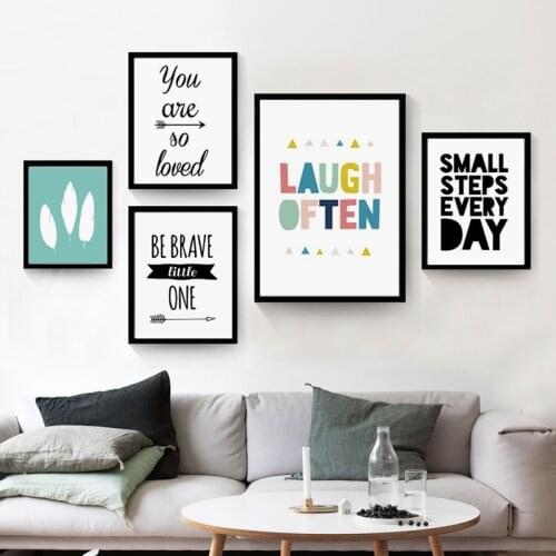 HAOCHU Nordic Minimalist Typography Print Motivational Life Love Quotes Poster Canvas Painting Wall Pictures Home Decor No Frame