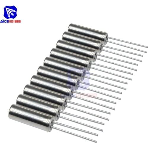 Diymore 10 PCS/Lot Crystal Oscillator 32.768 KHz 32.768K Hz Cylinder Quartz Resonator