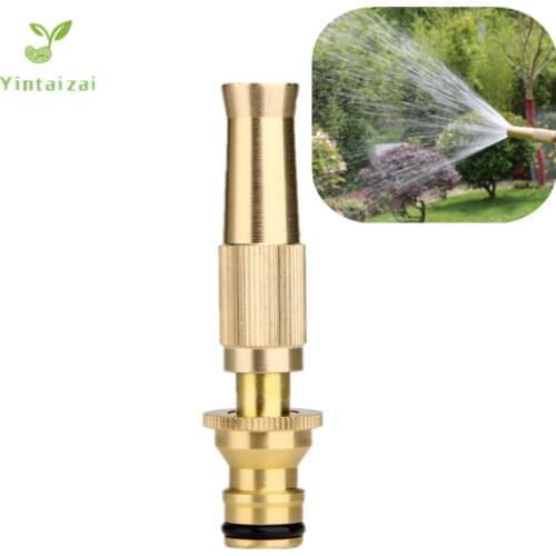 Brass Adjustable Water Gun Spray Nozzle Car Washing Tools Flower Watering Irrigation Water Sprayer Full Copper Garden Water