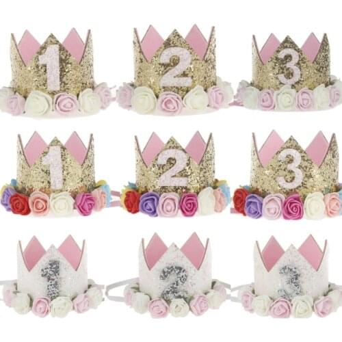2020 New Childrens Birthday Crown Costume Headwear Puppy Kitten Favors Headband Pet Birthday Party Pet Dog And Cat Hats Tie Set