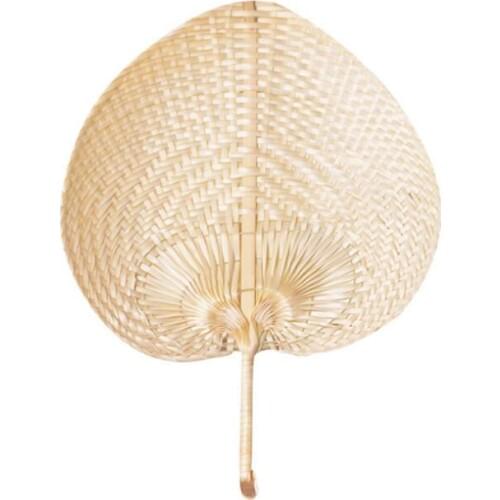 Palm Leaves Fans Handmade Wicker Natural Color Palm Fan Traditional Chinese Craft Wedding Favor Gifts LX6901