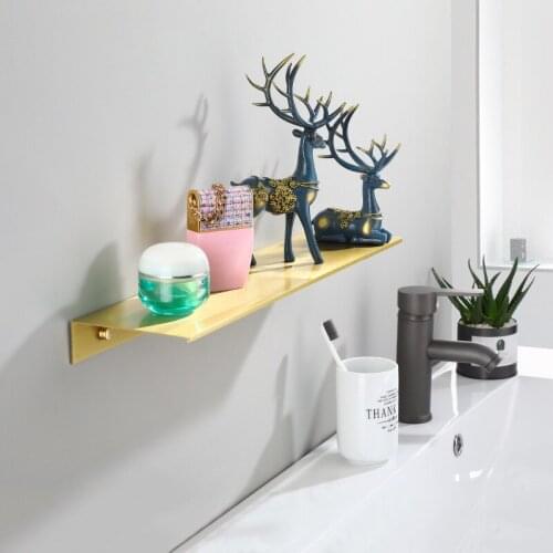 Bathroom Shelves Shower Corner Shelf Cosmetic Rack Soap Shampoo Storage Brush Gold Aluminium Modern Bathroom Fitting Bath Holder