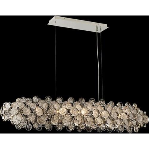 Luxury Rectangular Dining room Chandelier creative light luxury chandelier personality simple designer living room study lamps