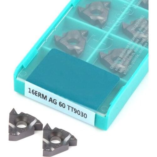10pcs 16ERM AG55 16ERM AG60 TT9030 16IRM A55 A60 G55 G60 TT9030 CNC Lathe Turning tools Carbide blade high quality Thread Insert