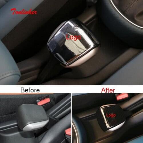 Tonlinker Interior Car Gear Head Cover case sticker for Citroen C3 Aircross 2017-19 Car Styling 1 PCS ABS Carbon Cover sticker