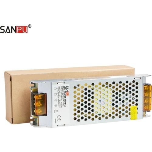 SANPU Switch Mode Power Supply 24 Volt DC 150 Watt 6 Amp AC-DC Lighting Transformer 24V LED Driver for LEDs Indoor Lights Strips