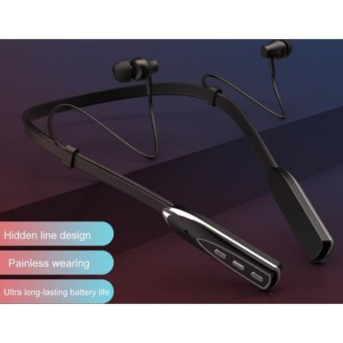 TWS Wireless Bluetooth Earphones Magnetic Sports Running Headset Waterproof Earbuds Neck Hanging Heavy Bass Sound Headphones