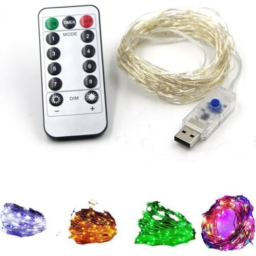 8Modes USB String Copper Wire Fairy Lights Wedding Xmas festival Party Decorations white/warm white/multi color/blue 5M/10M/20M