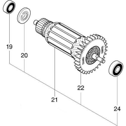 AC220-240V MAKITA 513813-5 Rotor Motor Armature for MT412 M4101B Rotor