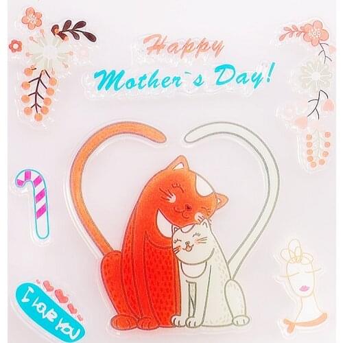 YLCS427 Mothers Day Silicone Clear Stamps For Scrapbooking DIY Photo Album Cards Decoration Craft Transparent Stamp Clear Stamp