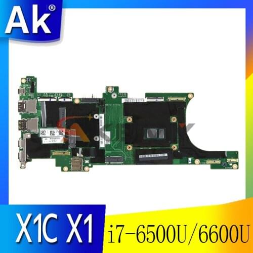 01LV981 DX120 NM-B141 MB For Lenovo Thinkpad X1C X1 Carbon 5th 2017 Laptop Motherboard With i7-6500U/6600U 16GB-RAM 100% Tested