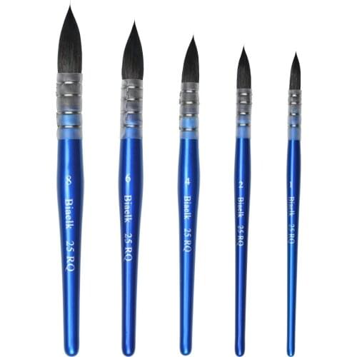 High Quality 1PC 25RQ Squirrel Mix Hair Wooden Handle Watercolor Artist Art Supplies Paint Brush For Drawing