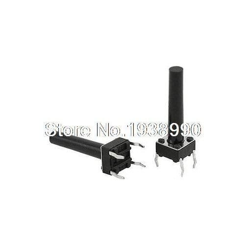 100 Pcs 6 x 6mm x 20mm PCB Momentary Tactile Tact Push Button Switch 4 Pin DIP