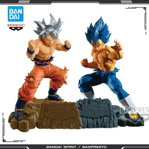 18cm BANDAI Dragon ball Z DOKKAN BATTLE Goku Vegeta Figure Anime Action 6Th Anniversary PVC Collection Model Toy For Kids Gift