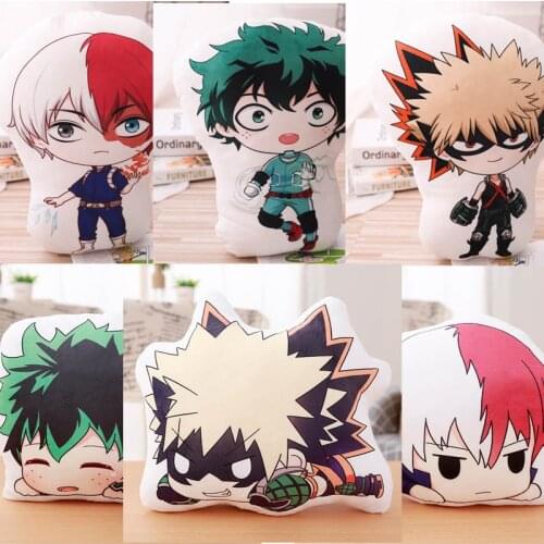 18cm My Hero Academia Plush Toy Bakugou Katsuki Todoroki Shoto Midoriya Izuku Boku No Hero Academia Pendant Keychain Toys