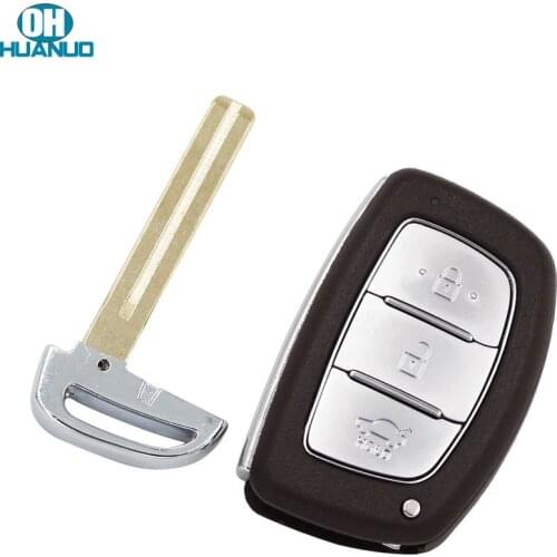 3 Buttons Replacement Blank Shell Smart Remote Key Case Fob for HYUNDAI IX25 IX35 Elantra Sonata