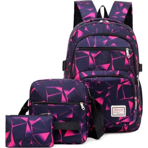 3pcs/set Male backpacks big student travel bag men school backpack high school bags for women 2021 boys one shoulder bag mochila