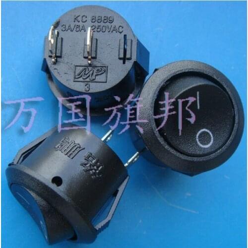 50pcs 3A 250VAC diameter:20mm 2P rockey Switch / circular switch