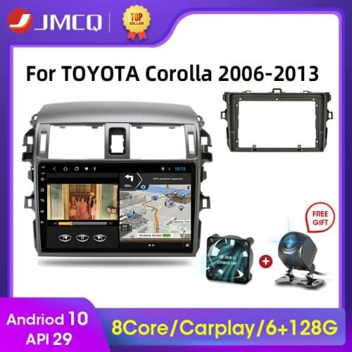 JMCQ 2DIN 2+32G Android 10 Car Radio Multimedia Video Player For Toyota Corolla 10 E140 E150 2006-2013 Navigation GPS Head Unit