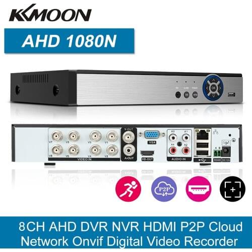 8CH 5 in 1 1080N DVR XMeye CCTV Digital Video Recorder With Wifi 3G Onvif Cloud P2P H.264 For AHD Camera IP Camera Home Security