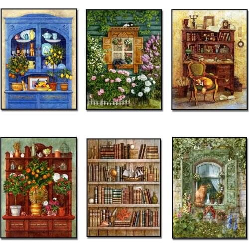 DIY Diamond Embroidery Garden Flowers Diamond Painting Beaded Cross Stitch Picture of Rhinestones Art Mosaic Paint By Numbers