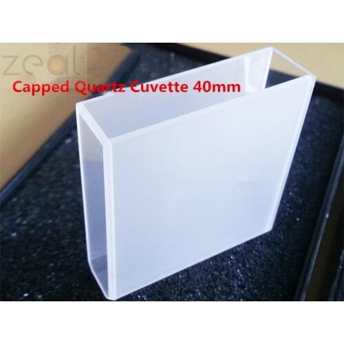 FOR 1PCS Covered Capped Quartz Cuvette 40mm