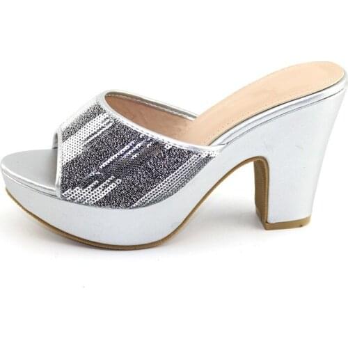 Doershow Newest Arrival African Shoes Without Bag Matching Set Italian Shoes Nigerian Summer Wedding High Sandals Shoes HLK1-32