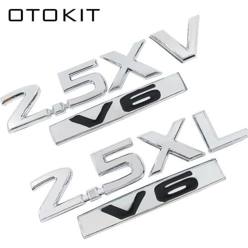 ABS 3D Car Emblem Sticker 2.5XV V 6 2.5XL V6 Letter Logo Rear Trunk Displacement Emblem Car Styling Accessories For Nissan Teana