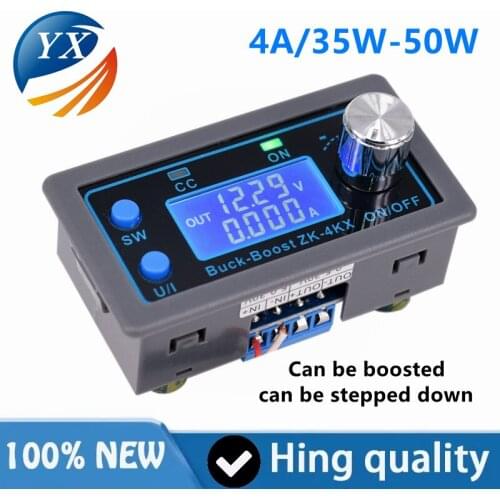 DC-DC Buck Boost Converter CC CV 0.5-30V 4A 5V 6V 12V 24V Power Module Adjustable Regulated laboratory power supply ZK-4KX