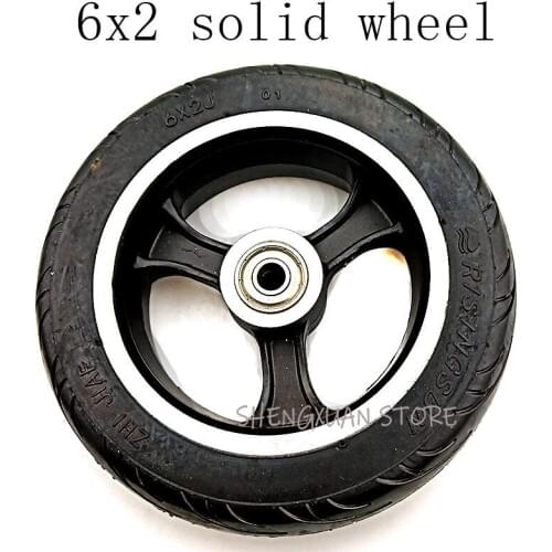 High Quality 6 Inch Electric Scooter Solid Tyre Wheel 6x2 Solid Tire Wheel Hub Fast Wheel