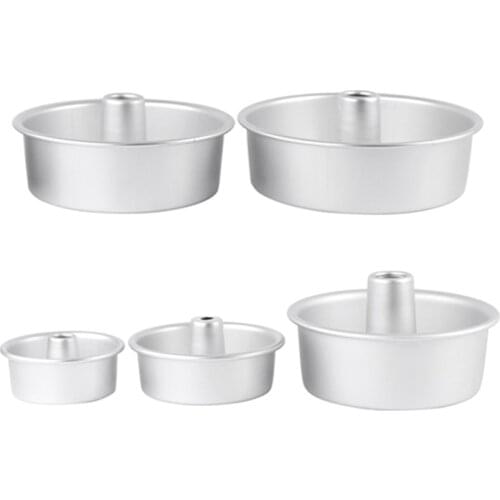 4/5/7/9/10Inch 3 In 1 Aluminum Alloy Round Hollow Non-Stick Chiffon Cake Mold Angel Food Cake Pan Baking Mould with Removable