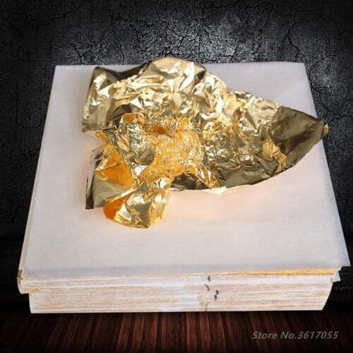 100-500pcs Art Craft Paper Imitation Gold Copper Foil Papers Leaf Leaves Sheets Gilding DIY Craft Home Decor Design Paper