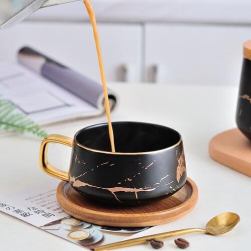 Marble Ceramic Japanese Coffee Cup Water Breakfast Afternoon Tea Creative Kitchen Bar Tableware