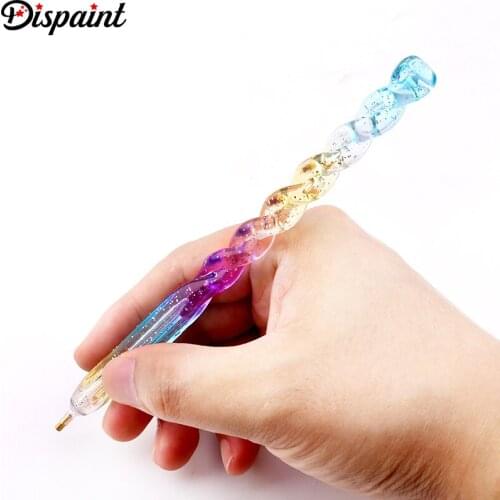 Dispaint Diamond Painting Point Drill Pen Tool 5D DIY Diamond Embroidery Cross Stitch Colorful Rhinestone Point pen Tools Gift