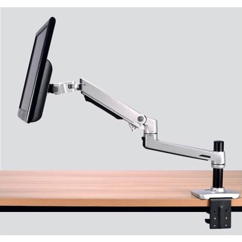 XSJ8012C Aluminum Desktop Clamping 17-32" Monitor Holder Mechanical Spring Arm Free Lifting Full Motion TV Mount Loading 10kgs