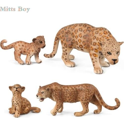 New Simulation Wild Animal Model Simulation Toy Leopard Cub Figures Educational Toy for Children Baby Toy Figure Gift Collection