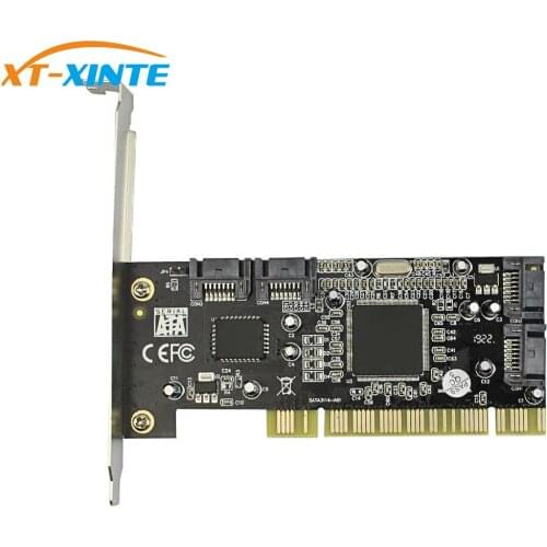 PCI Expansion Add on Card 4 Ports SATA 1.5Gbps for Sil 3114 Chipset RAID Controller Card for PCI Standard 2.3 Desktop Computer