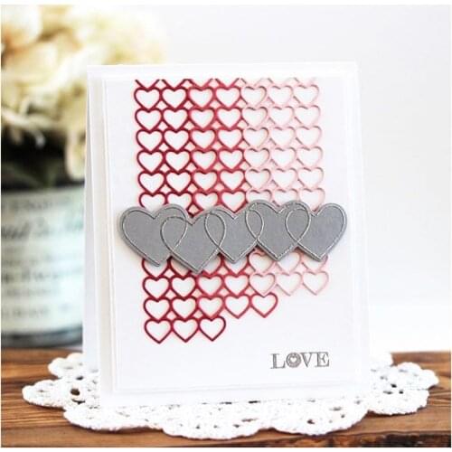 Rectangle Heart Layers Metal Cutting Dies Stencil for DIY Scrapbooking Photo Album Paper Card Decorative Crafts Diecuts New 2018