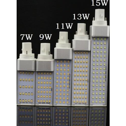 Lampada E27 G24 G23 7W 9W 11W 13W 15W 110V 220V 240V Horizontal Plug lamp SMD2835 Bombillas LED PL Corn Bulb Spot light Lighting