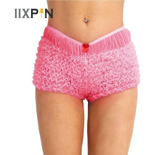 Boyshorts Women Underwear Ruffled Lace Blommers Knickers Womens Boyshort Panties Sexy Lace Underpants Ladies Boxers Underwear