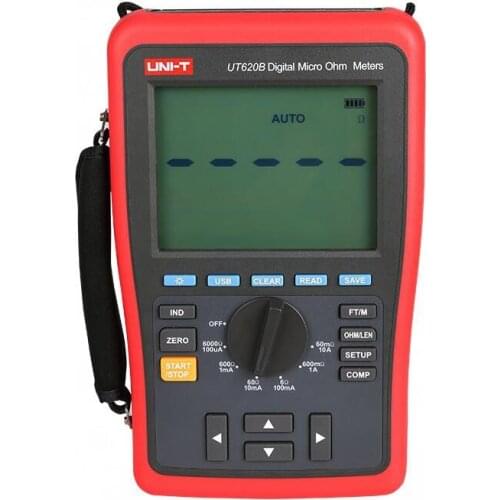 UNI T UT620B DC Digital Micro Ohm Meters low resistance tester four-wire measurement data storage USB Transmission belt backligh
