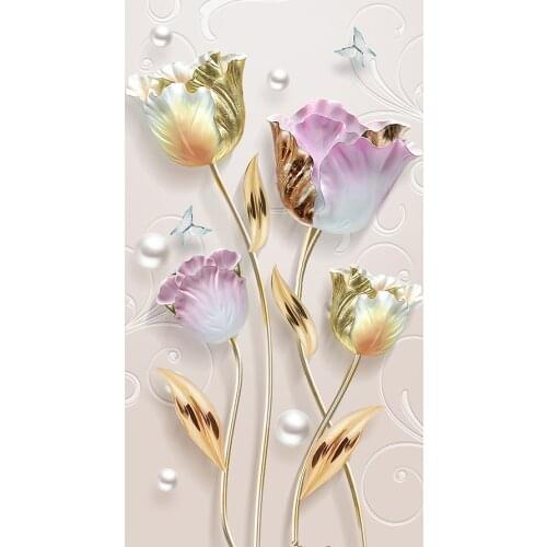 Vestibule Art Flower Diamond Painting Floral Round Full Drill Nouveaute DIY Mosaic Embroidery 5D Cross Stitch Home Decor Gifts