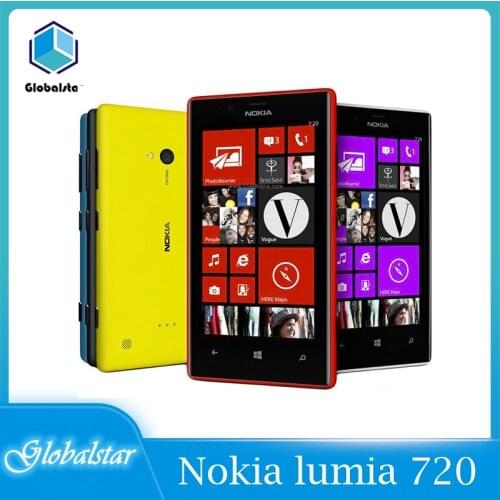 Nokia Lumia 720 refurbished moblie phones Original Unlocked Windows Phone 8 Dual-core 1.0 GHz Camera 6.7MP ROM 8GB 4.3" IPS 3G