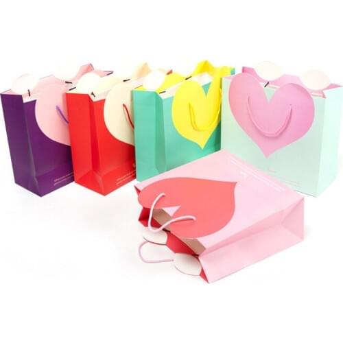 High quality Love heart Christmas wedding party paper gift bag