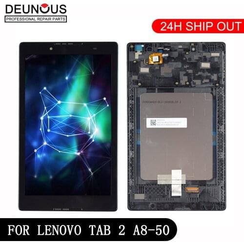 New 8'' inch For Lenovo Tab 2 A8-50F Tab2 A8-50LC A8-50 Tablet PC Touch Screen + LCD Display Assembly Parts with Frame